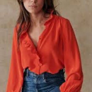 Sezane Chlo Shirt Rouge - Size 36